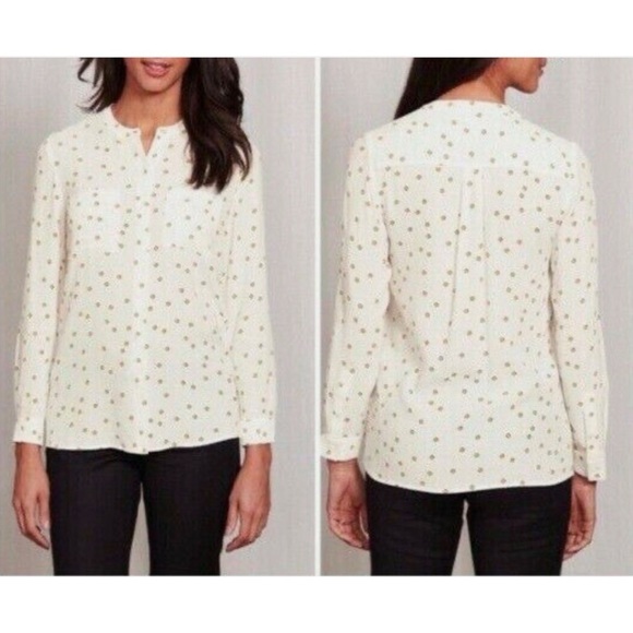 Boden Tops - Boden printed button down collarless shirt